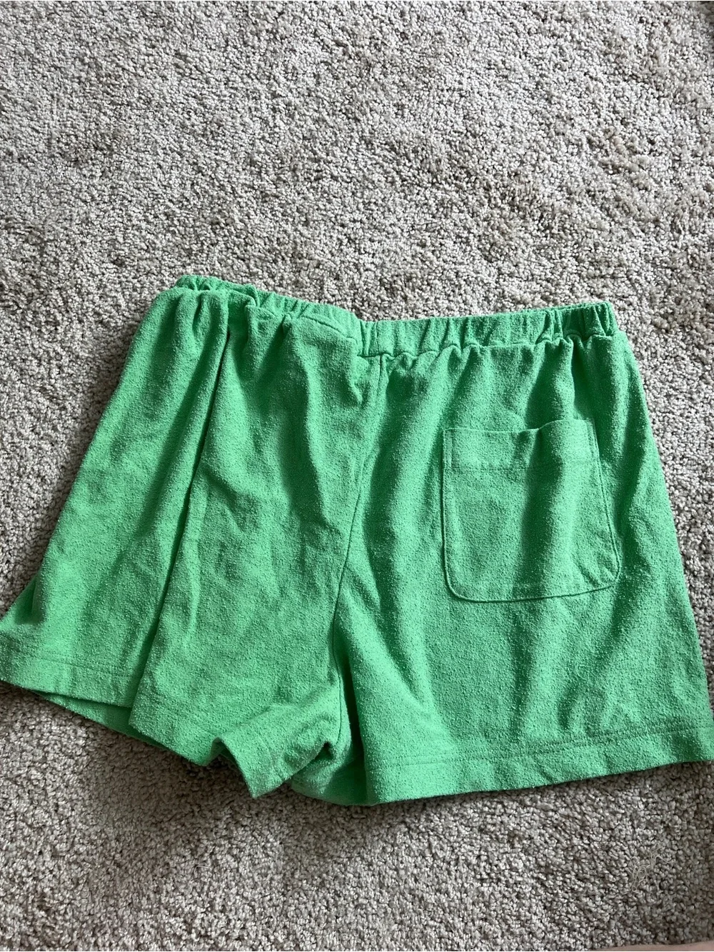 COS Bouclé Shorts Top Matching Set Green Summer Vacation